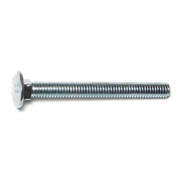 Midwest Fastener 3/8"-16 x 3-1/2" Zinc Plated Grade 2 / A307 Steel Coarse Thread Carriage Bolts 5PK 34911 - main